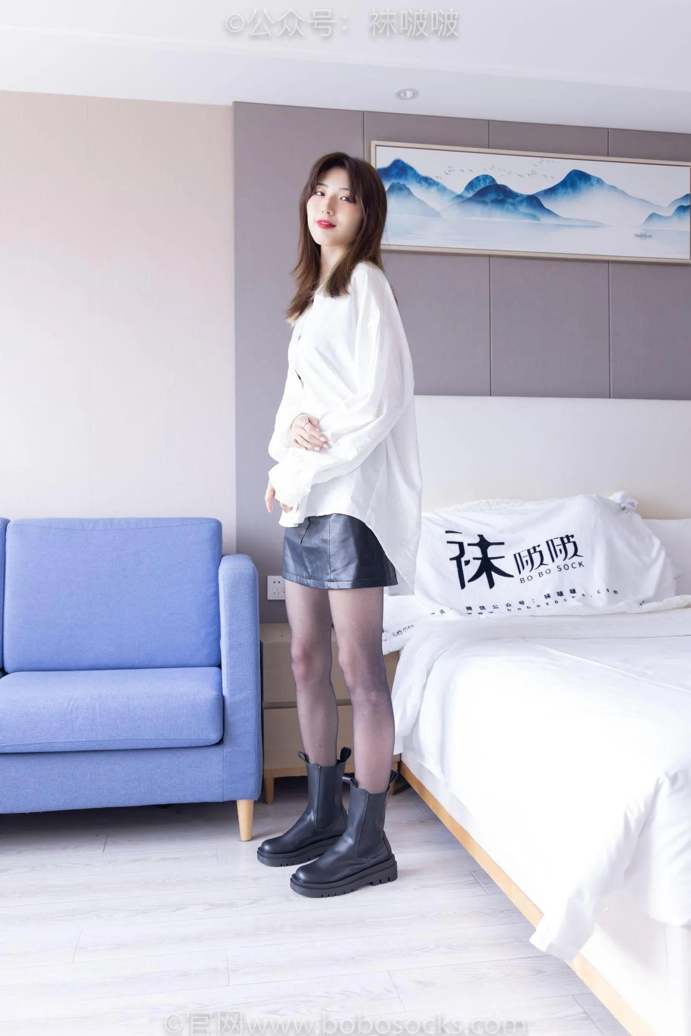 [BoBoSocks袜啵啵]NO.046 枫枫-短靴、黑丝 [135P]插图5